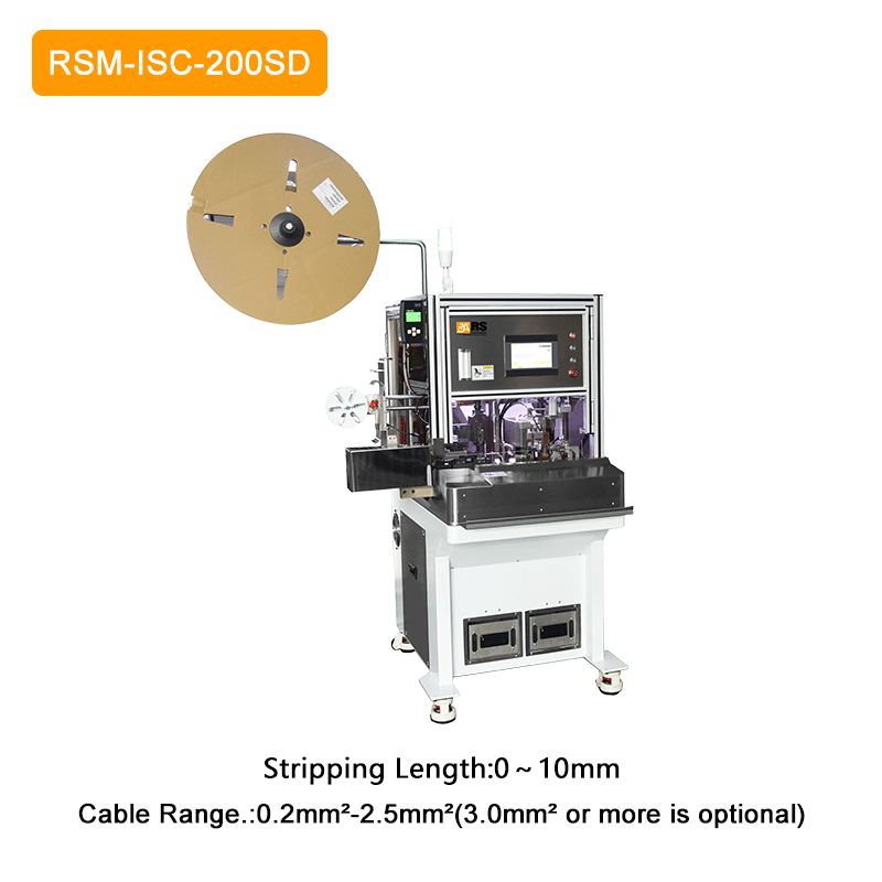 RsM-ISC-200SD.1 Semi-automatic Seal Insertion, Wire Stripping & Crimping Machine (Double Wires) RSM-ISC-200SD