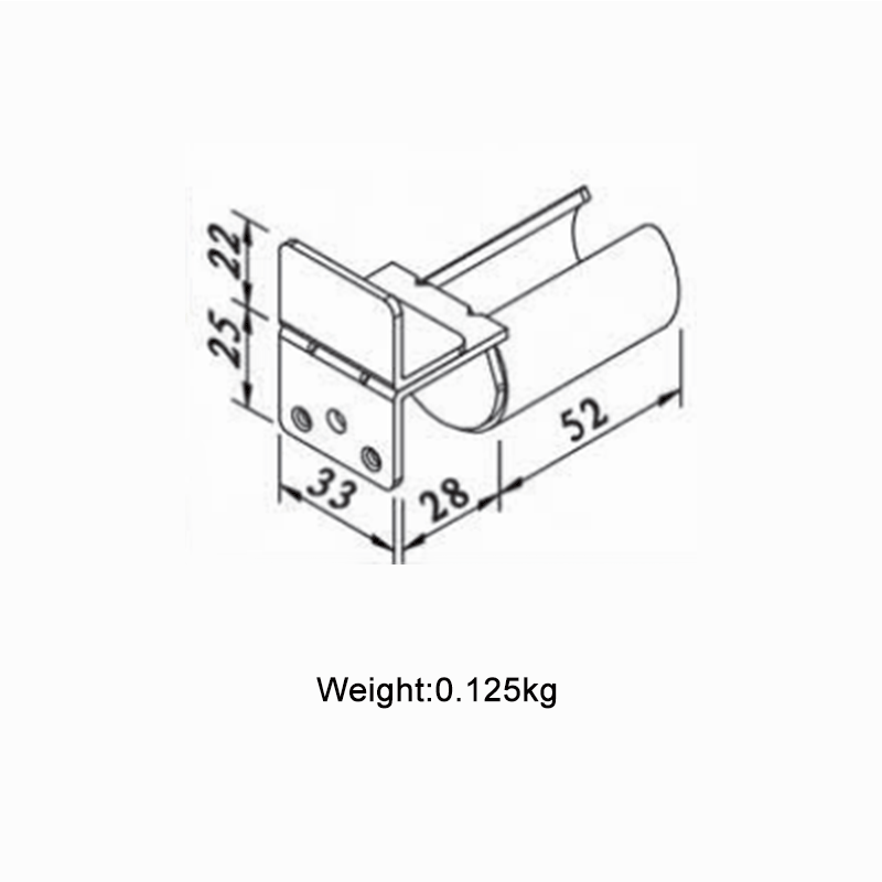 Slide Pipe Mount with Stop B2020H2