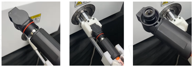 RSM-NLM-750S connector nut tightening machine gripping different connector shapes